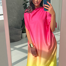 Ткань Шелк "Армани", Градиент - фото №1